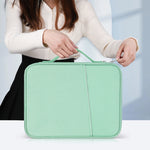 Borsa in pelle con trama di stoffa portatile, For 9.7-11 inch Laptop