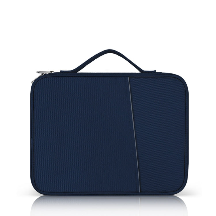 Borsa in pelle con trama di stoffa portatile, For 12.9-13 inch Laptop