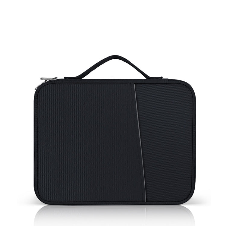 Borsa in pelle con trama di stoffa portatile, For 12.9-13 inch Laptop