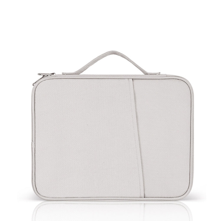 Borsa in pelle con trama di stoffa portatile, For 12.9-13 inch Laptop