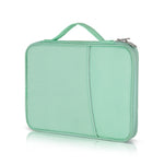Borsa in pelle con trama di stoffa portatile, For 12.9-13 inch Laptop