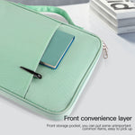 Borsa in pelle con trama di stoffa portatile, For 12.9-13 inch Laptop