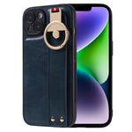 Custodia per telefono posteriore in pelle con cinturino, For iPhone 14, For iPhone 14 Plus