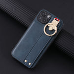 Custodia per telefono posteriore in pelle con cinturino, For iPhone 14, For iPhone 14 Plus