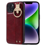 Custodia per telefono posteriore in pelle con cinturino, For iPhone 14, For iPhone 14 Plus