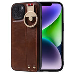 Custodia per telefono posteriore in pelle con cinturino, For iPhone 14, For iPhone 14 Plus