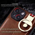 Custodia per telefono posteriore in pelle con cinturino, For iPhone 14, For iPhone 14 Plus