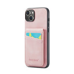 Fierre Shann Crazy Horse Porta carte Cover posteriore Custodia per cellulare in PU, For iPhone 14, For iPhone 14 Plus, For iPhone 14 Pro, For iPhone 14 Pro Max
