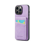 Fierre Shann Crazy Horse Porta carte Cover posteriore Custodia per cellulare in PU, For iPhone 14, For iPhone 14 Plus, For iPhone 14 Pro, For iPhone 14 Pro Max
