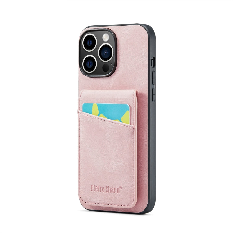 Fierre Shann Crazy Horse Porta carte Cover posteriore Custodia per cellulare in PU, For iPhone 14, For iPhone 14 Plus, For iPhone 14 Pro, For iPhone 14 Pro Max