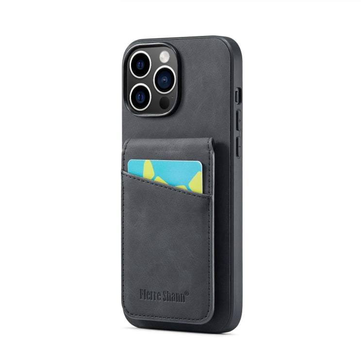 Fierre Shann Crazy Horse Porta carte Cover posteriore Custodia per cellulare in PU, For iPhone 13, For iPhone 13 Pro, For iPhone 13 Pro Max, For iPhone 12 / 12 Pro
