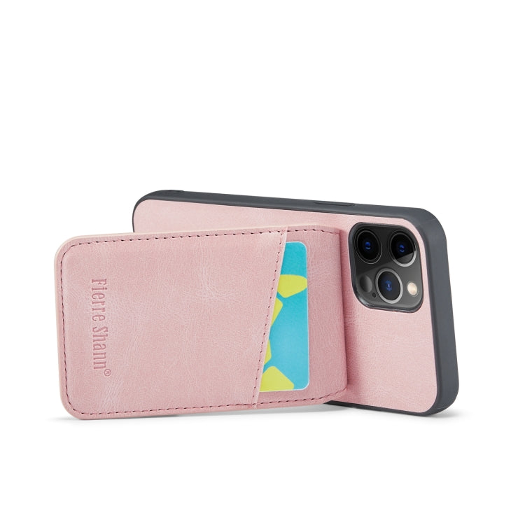 Fierre Shann Crazy Horse Porta carte Cover posteriore Custodia per cellulare in PU, For iPhone 12 Pro Max, For iPhone SE 2022 / 2020 / 7 / 8