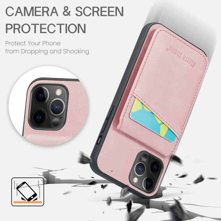 Fierre Shann Crazy Horse Porta carte Cover posteriore Custodia per cellulare in PU, For iPhone 12 Pro Max, For iPhone SE 2022 / 2020 / 7 / 8