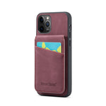 Fierre Shann Crazy Horse Porta carte Cover posteriore Custodia per cellulare in PU, For iPhone 12 Pro Max, For iPhone SE 2022 / 2020 / 7 / 8