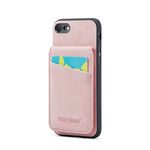 Fierre Shann Crazy Horse Porta carte Cover posteriore Custodia per cellulare in PU, For iPhone 12 Pro Max, For iPhone SE 2022 / 2020 / 7 / 8