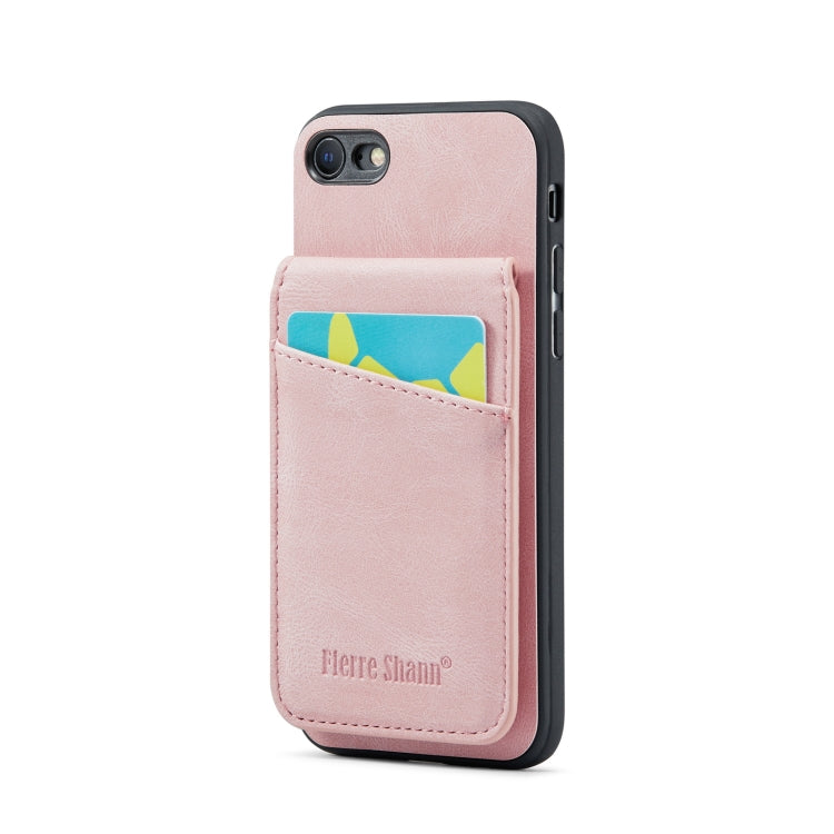 Fierre Shann Crazy Horse Porta carte Cover posteriore Custodia per cellulare in PU, For iPhone 12 Pro Max, For iPhone SE 2022 / 2020 / 7 / 8