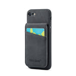 Fierre Shann Crazy Horse Porta carte Cover posteriore Custodia per cellulare in PU, For iPhone 12 Pro Max, For iPhone SE 2022 / 2020 / 7 / 8