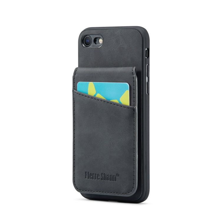 Fierre Shann Crazy Horse Porta carte Cover posteriore Custodia per cellulare in PU, For iPhone 12 Pro Max, For iPhone SE 2022 / 2020 / 7 / 8