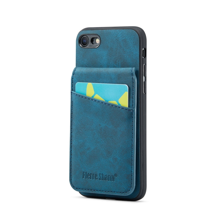 Fierre Shann Crazy Horse Porta carte Cover posteriore Custodia per cellulare in PU, For iPhone 12 Pro Max, For iPhone SE 2022 / 2020 / 7 / 8