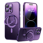 360 Rotante MagSafe Magnetic Skin Feel Custodia per telefono, For iPhone 14 Pro Max, For iPhone 14 Pro, For iPhone 14 Plus, For iPhone 14