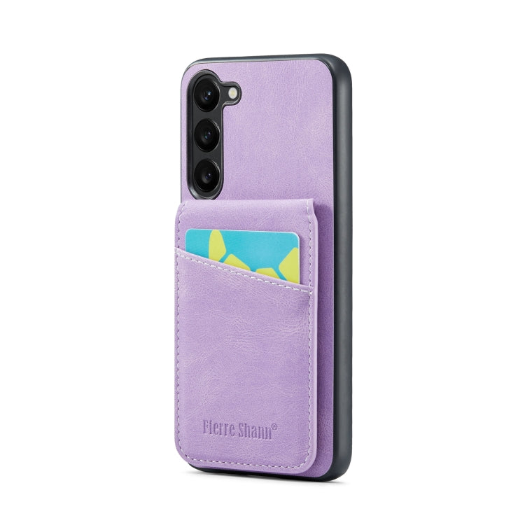 Fierre Shann Crazy Horse Porta carte Cover posteriore Custodia per cellulare in PU, For Samsung Galaxy S22 Ultra 5G, For Samsung Galaxy S23 5G, For Samsung Galaxy S23+ 5G, For Samsung Galaxy S23 Ultra 5G