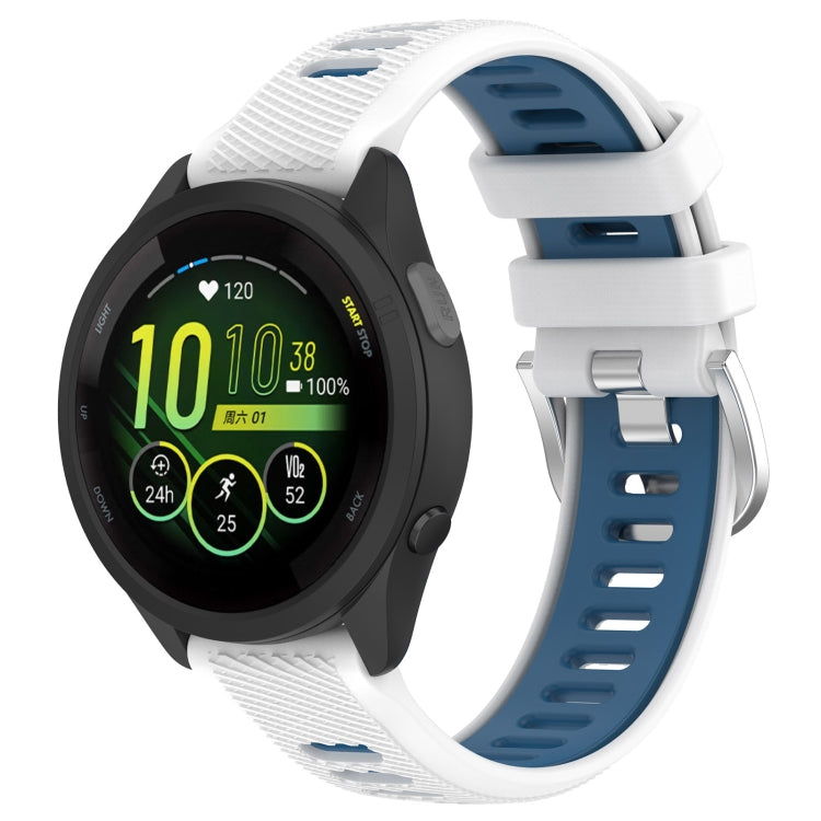 Cinturino sportivo in silicone con fibbia in acciaio bicolore da 18 mm, For Garmin Forerunner 265S