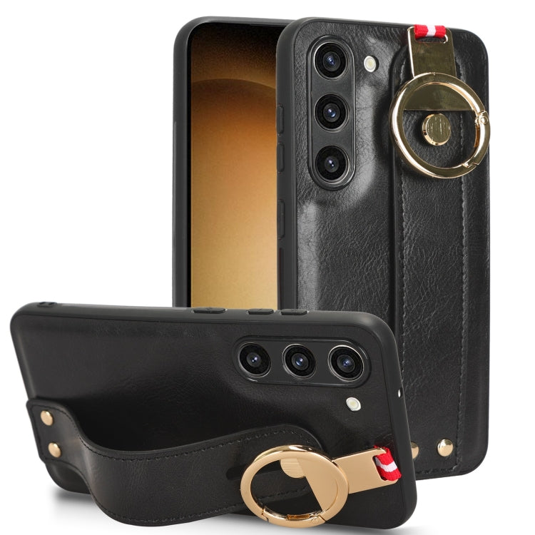 Custodia per telefono posteriore in pelle con cinturino, For Samsung Galaxy S23 5G, For Samsung Galaxy S23 Ultra 5G, For Samsung Galaxy S22 5G