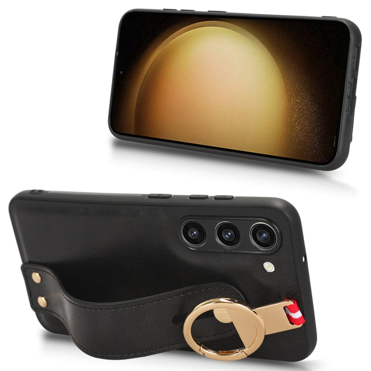Custodia per telefono posteriore in pelle con cinturino, For Samsung Galaxy S23 5G, For Samsung Galaxy S23 Ultra 5G, For Samsung Galaxy S22 5G