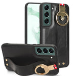 Custodia per telefono posteriore in pelle con cinturino, For Samsung Galaxy S23 5G, For Samsung Galaxy S23 Ultra 5G, For Samsung Galaxy S22 5G