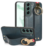 Custodia per telefono posteriore in pelle con cinturino, For Samsung Galaxy S23 5G, For Samsung Galaxy S23 Ultra 5G, For Samsung Galaxy S22 5G