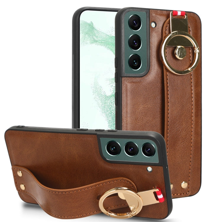 Custodia per telefono posteriore in pelle con cinturino, For Samsung Galaxy S23 5G, For Samsung Galaxy S23 Ultra 5G, For Samsung Galaxy S22 5G