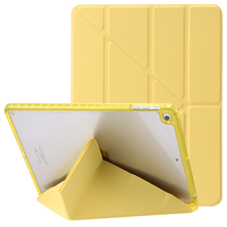Custodia per tablet in pelle con deformazione acrilica trasparente, For iPad Pro 11 2022 / 2021 / 2020, For iPad Air / Air 2 / 9.7 2018 / 2017