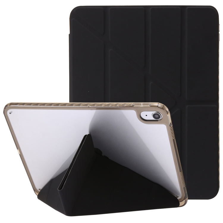 Custodia per tablet in pelle con deformazione acrilica trasparente, For iPad 10th Gen 10.9 2022, For iPad Pro 12.9 2022 / 2021 / 2020
