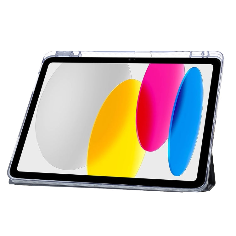 Custodia per tablet in pelle con deformazione acrilica trasparente, For iPad 10th Gen 10.9 2022, For iPad Pro 12.9 2022 / 2021 / 2020