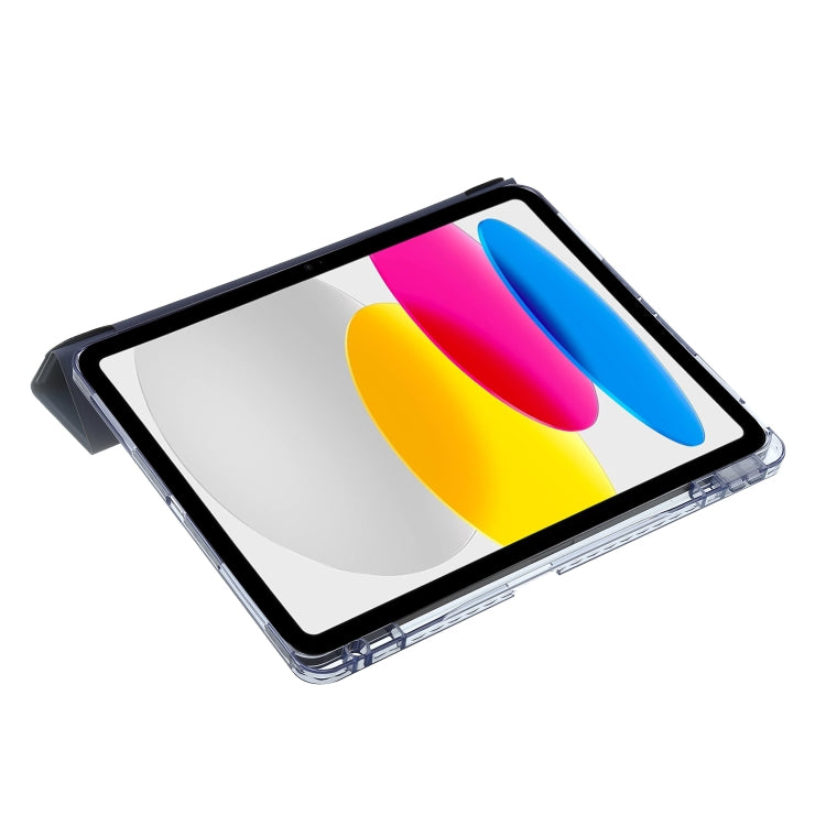 Custodia per tablet in pelle con deformazione acrilica trasparente, For iPad 10th Gen 10.9 2022, For iPad Pro 12.9 2022 / 2021 / 2020