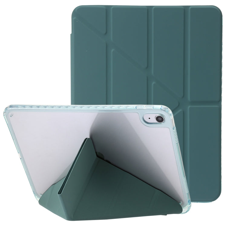Custodia per tablet in pelle con deformazione acrilica trasparente, For iPad 10th Gen 10.9 2022, For iPad Pro 12.9 2022 / 2021 / 2020