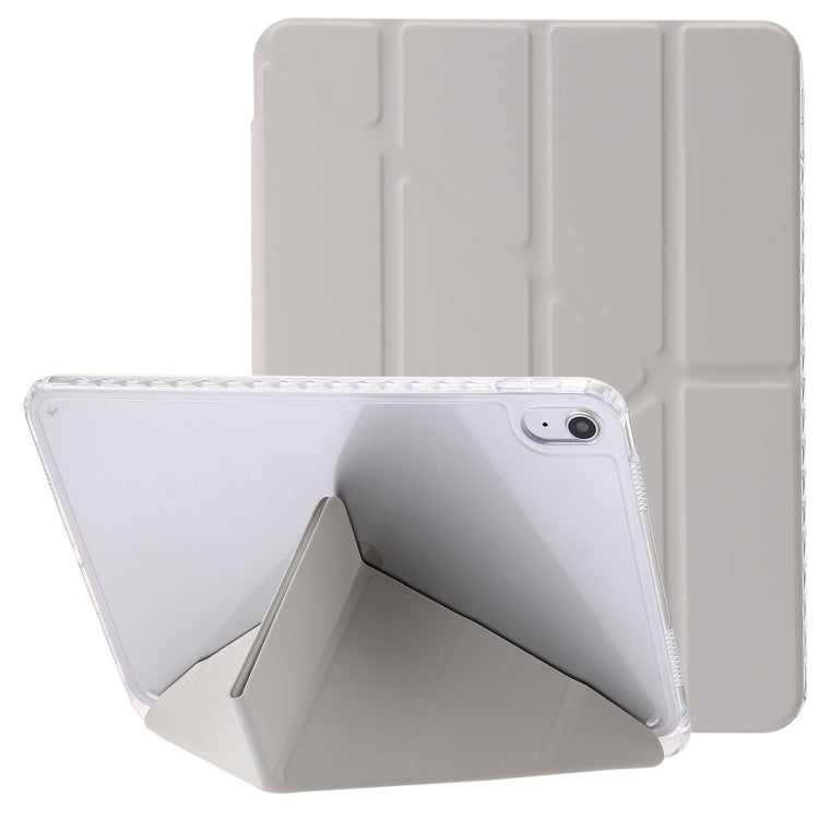 Custodia per tablet in pelle con deformazione acrilica trasparente, For iPad 10th Gen 10.9 2022, For iPad Pro 12.9 2022 / 2021 / 2020