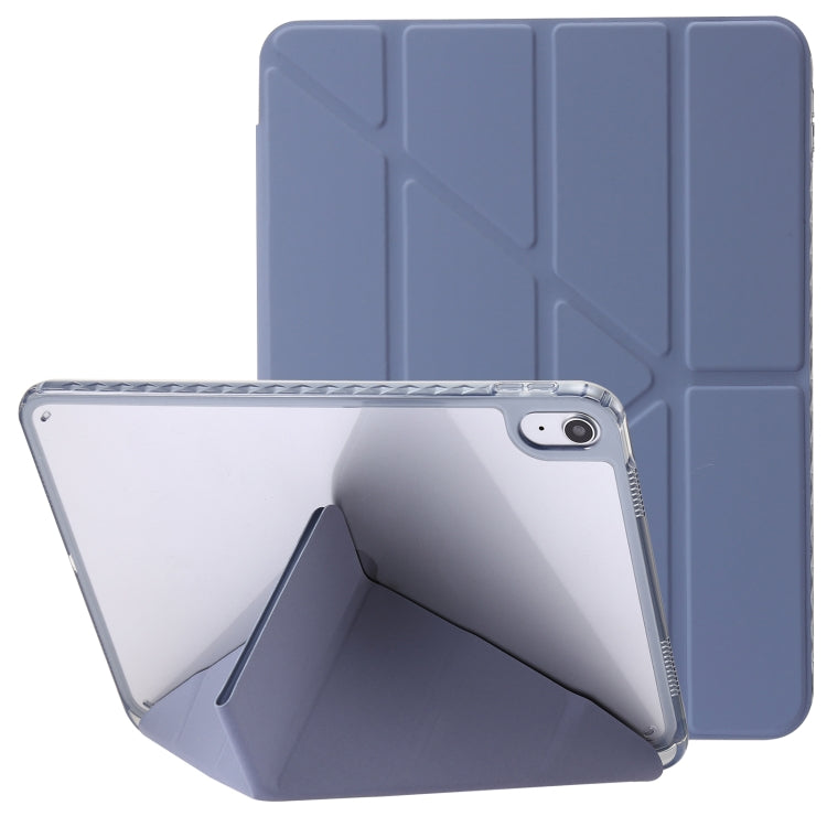 Custodia per tablet in pelle con deformazione acrilica trasparente, For iPad 10th Gen 10.9 2022, For iPad Pro 12.9 2022 / 2021 / 2020