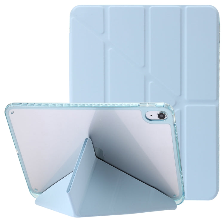 Custodia per tablet in pelle con deformazione acrilica trasparente, For iPad 10th Gen 10.9 2022, For iPad Pro 12.9 2022 / 2021 / 2020