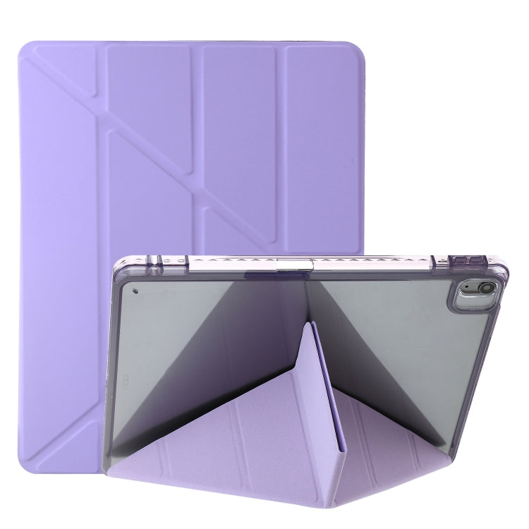 Custodia per tablet in pelle con deformazione acrilica trasparente, For iPad 10th Gen 10.9 2022, For iPad Pro 12.9 2022 / 2021 / 2020