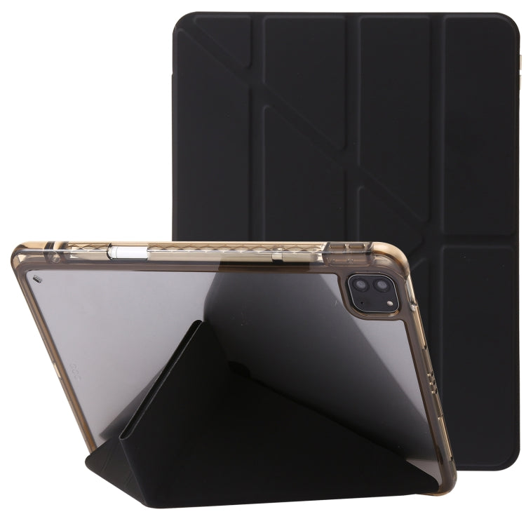 Custodia per tablet in pelle con deformazione acrilica trasparente, For iPad Pro 11 2022 / 2021 / 2020, For iPad Air / Air 2 / 9.7 2018 / 2017