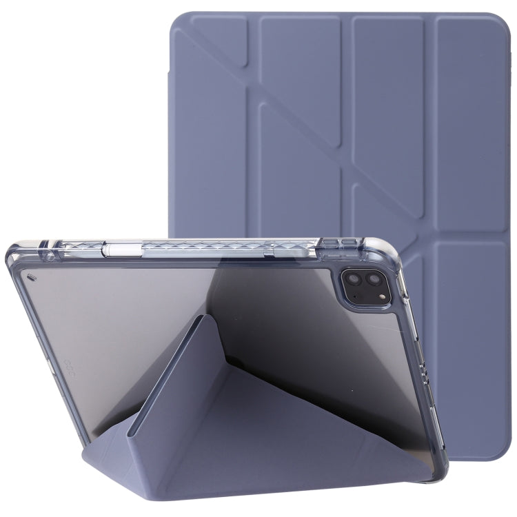 Custodia per tablet in pelle con deformazione acrilica trasparente, For iPad Pro 11 2022 / 2021 / 2020, For iPad Air / Air 2 / 9.7 2018 / 2017