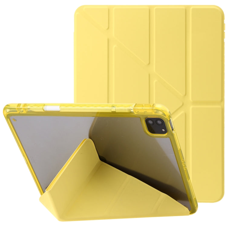 Custodia per tablet in pelle con deformazione acrilica trasparente, For iPad Pro 11 2022 / 2021 / 2020, For iPad Air / Air 2 / 9.7 2018 / 2017