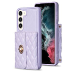 Custodia per telefono in pelle rombica a portafoglio con fibbia in metallo orizzontale, For Samsung Galaxy S23+ 5G, For Samsung Galaxy S23 Ultra 5G, For Samsung Galaxy S22 Ultra 5G, For Samsung Galaxy S21 FE 5G