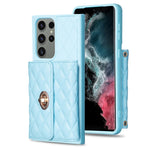 Custodia per telefono in pelle rombica a portafoglio con fibbia in metallo orizzontale, For Samsung Galaxy S23+ 5G, For Samsung Galaxy S23 Ultra 5G, For Samsung Galaxy S22 Ultra 5G, For Samsung Galaxy S21 FE 5G