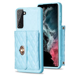 Custodia per telefono in pelle rombica a portafoglio con fibbia in metallo orizzontale, For Samsung Galaxy S23+ 5G, For Samsung Galaxy S23 Ultra 5G, For Samsung Galaxy S22 Ultra 5G, For Samsung Galaxy S21 FE 5G