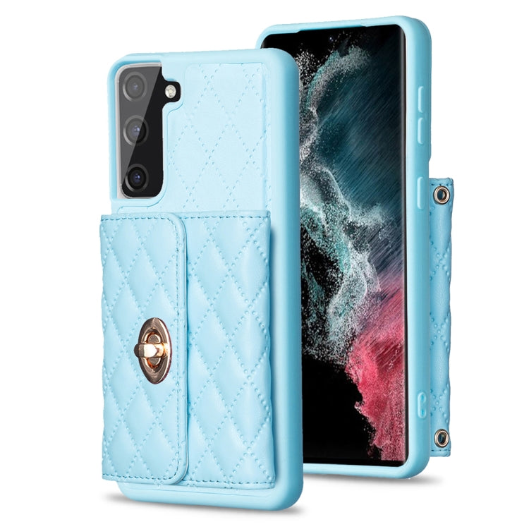 Custodia per telefono in pelle rombica a portafoglio con fibbia in metallo orizzontale, For Samsung Galaxy S23+ 5G, For Samsung Galaxy S23 Ultra 5G, For Samsung Galaxy S22 Ultra 5G, For Samsung Galaxy S21 FE 5G