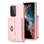 Custodia per telefono in pelle rombica a portafoglio con fibbia in metallo orizzontale, For Samsung Galaxy A53 5G, For Samsung Galaxy A54 5G