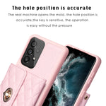 Custodia per telefono in pelle rombica a portafoglio con fibbia in metallo orizzontale, For Samsung Galaxy A53 5G, For Samsung Galaxy A54 5G