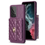 Custodia per telefono in pelle rombica a portafoglio con fibbia in metallo orizzontale, For Samsung Galaxy A53 5G, For Samsung Galaxy A54 5G